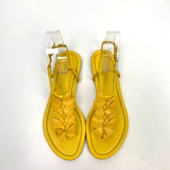 Kate Spade | Primrose Yellow Butterfly Motif Slingback T-Strap Sandals - Picture 3 of 10